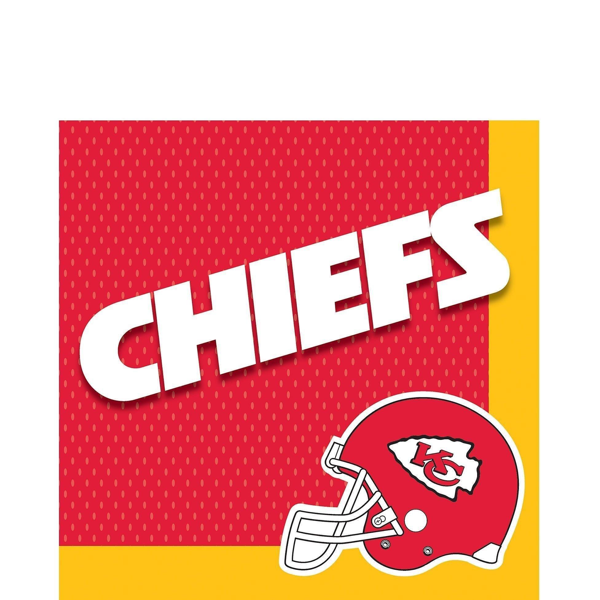 Kansas City Chiefs Party Supplies Pack for 18 Guests - Kit Includes Plates, Napkins, Table Cover, Cups, Cutlery, Serving Bowl, Banner Decoration & Centerpiece